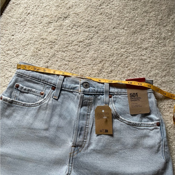 Levi's Women's Faded Blue Jean Shorts - Picture 7 of 11